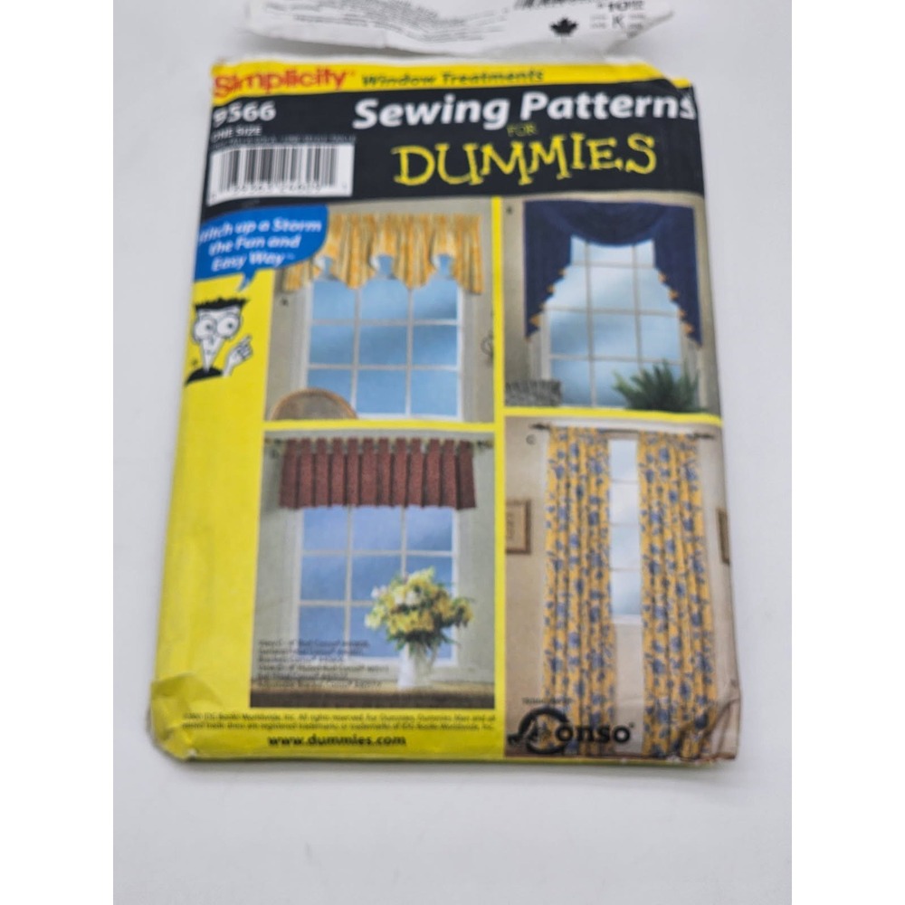 Simplicity New Sewing Pattern Unisex Yellow Window Treatments 9566 Dummies